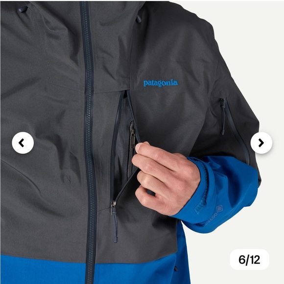 Patagonia Men's Medium Untracked Snow Jacket Ski Snowboard Endless Blue NWT - Picture 11 of 16